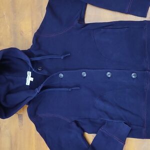Uniqlo Womens Navy Blue Hoodie Jacket With Pockets Size XS Womens